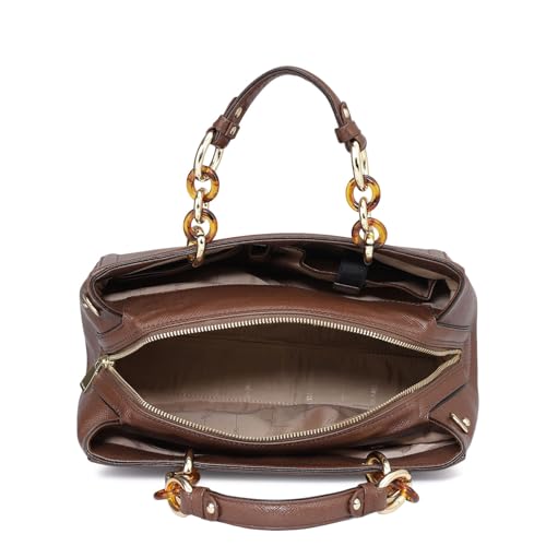 Image of Da Milano Leather Satchel for Women (00023D)
