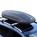 ExploreHorizon Dual-Side Opening Hard Shell Rooftop Cargo Box, 14 Cubic Feet Car Storage Carrier, 165 lbs Capacity with Security Straps and Keys