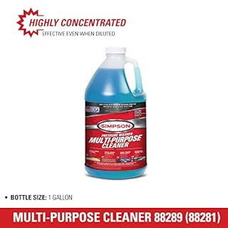 Simpson Cleaning 88281 Cleaner, Concentrated Soap Solution for Pressure Washers and Spray Bottles, Use on Concrete, Vinyl Siding, Appliances, Windows, Cars, Fences, Decks, Blue, 1 Gallon