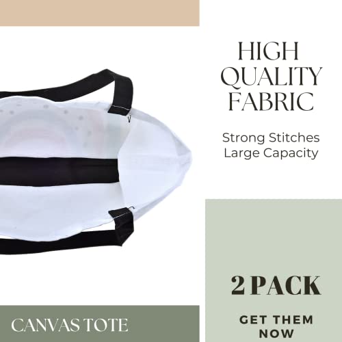 Image of ECOHIP 2 Pack Totes Bag Teacher Appreciation Gifts for Women Christmas