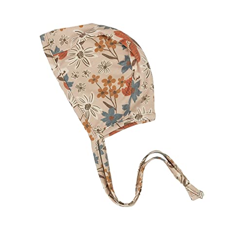 Image of Copper Pearl Baby Bonnets: Ultra-Soft, Comfy to Wear, Tie-On Infant Sun Hat for Protection Against UV Rays, Trendy Coordinating Designs Swaddles, 0-3 Months - Eden