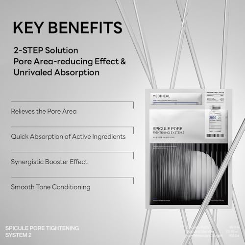 Image of Mediheal Collagen Spicule 3000ppm Intensive Serum - Micro Needle Serum for Pore Care, Soothing & Skin Texture Improvement, 2-Step,Collagen Spicule Ampoule and Gel Mask Set,Skin Booster,10pcs