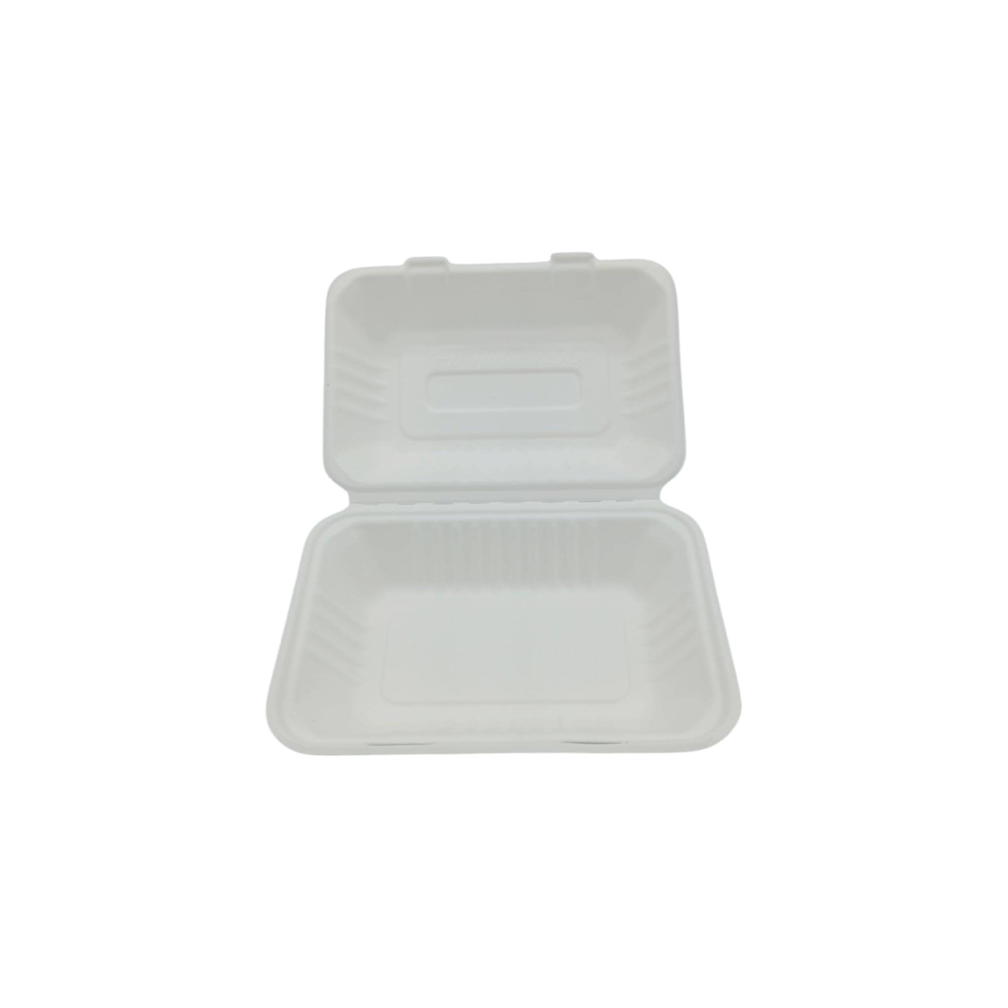 Générique 250 Boîtes à Sandwich Rectangulaires en Fibre de Canne 23x15,3x7,7 cm - Coques pour Burgers, Sandwichs, Paninis, Hot Dogs, Frites, Poulet Frit et Plus