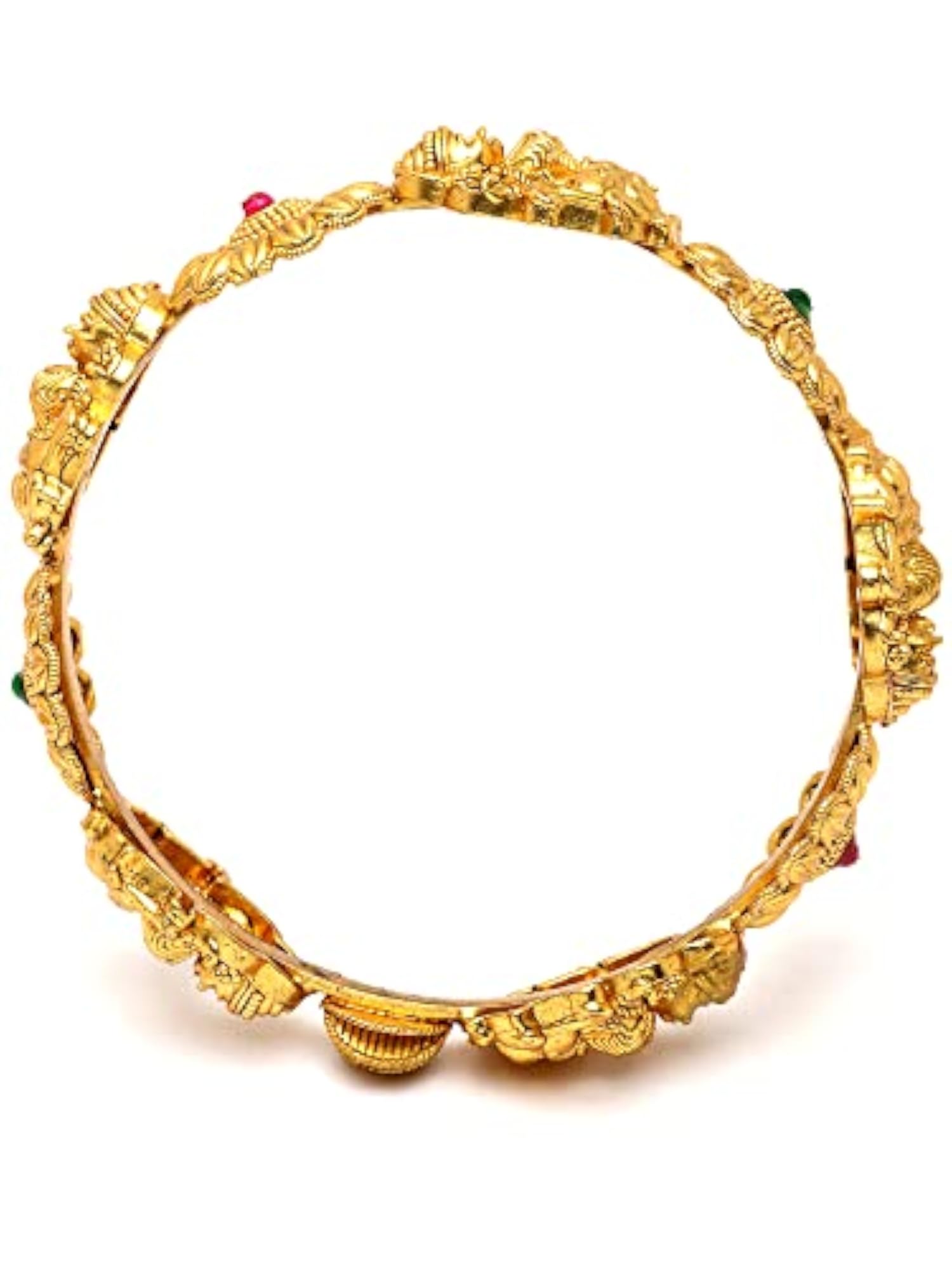 Set of 2 Floral and Laxmi Mata Temple Bangles