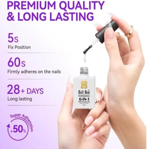 Image of Soft Gel Nail Tips - 600 Pcs Almond Shape, 12 Sizes - Full Cover Clear,6 in 1 gel glue Tips for DIY Nails & Salons (600pc softgel tips, short almond shape with 6in1 nail-gel)