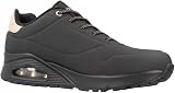 Skechers Donna Uno Shimmer Away Trainers, Black Durabuck, Rose Gold Duraleather/Mesh Tr, 38 EU - 6