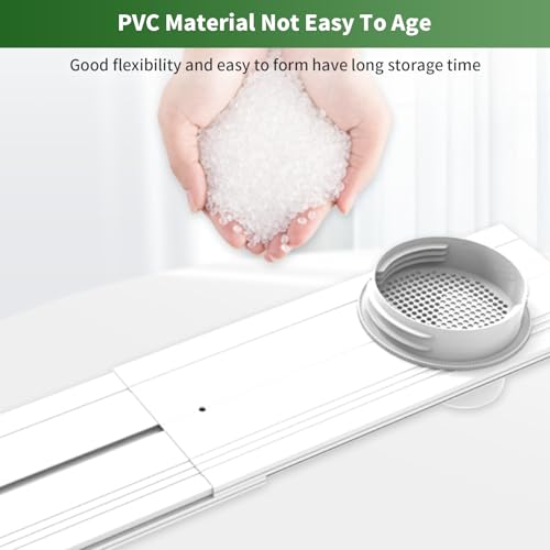 Image of Upgrade Portable Air Conditioner Sliding Door Vent Kit with 4-in-1 Coupler Filter Suitable for 5.1 /5.9 inch Exhaust Hose,Adjustable from 16 inch to 90 inch Ac Vent Kit for Window /Sliding Door