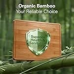 Zarler Bamboo Cutting Boards for Kitchen, Durable Wood Cutting Board with Juice Grooves and Handles, Wooden Chopping Board Set for Meal Prep, 500℉ Carbonized Bamboo, XL Size, Ideal Kitchen Gift - Image 3