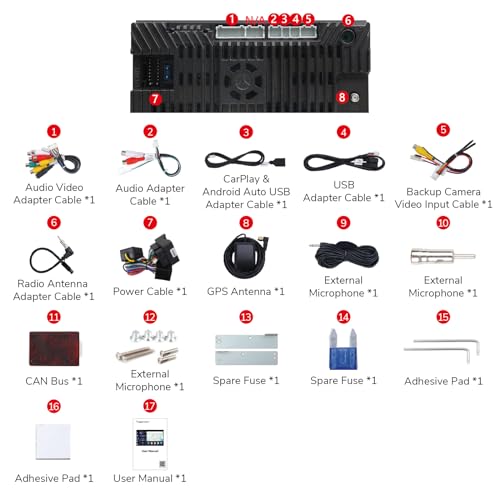Eonon 7 Zoll für BMW 5 E39 (1995-2002) Android 13 2+32GB GPS CarPlay Android Auto WiFi USB EQ Bluetooth Bildschirmspiegelung SWC Autoradio-Unterstützung Rückfahrkamera Autoradio E39A13