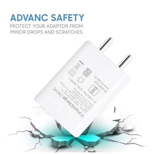 Image of 140W FlashCharge Super Fast Wall Charger Adapter with USB-A to Type-C Cable | Compatible with OnePlus 12 /11 /10 Pro /Nord CE 3, Oppo Reno 11 /10, Vivo X100 /V30 /T2 Pro, Realme GT & More (White)