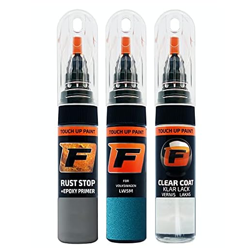 FIRANTO Kit de Pintura de Retoque Coche para VW Volkswagen LW5M Costa Azul, Set de Reparación de Rayones y Arañazos Incluye 15 ml Bolígrafo para Retocar Pintura Coche, Primer y Barniz