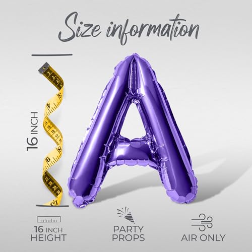 Image of Letter Balloons - LAST SPLASH 16 inch Inch Alphabet Letters Foil Mylar Balloon Bachelorette or Bachelor Party Banner (Purple)