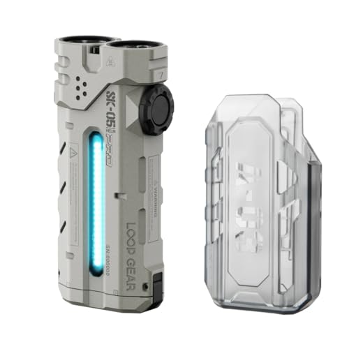 LOOP GEAR SK05 Pro Mao 4360 Lumens Flat LED Flashlight with 8000mAh, Sidelight Flashlight Combines Floodlight and Spotlight,with A03 Flashlight Tactical K-Shape Sheath