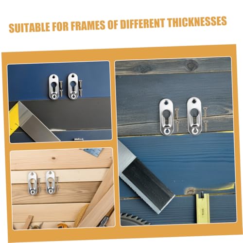 Image of ARTIBETTER Invisible Picture Frame Back Panel Hanger Clips Durable Frame Hooks for Photos Artwork and Posters Compatibility Easy to Install Clips Screws Included