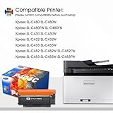 4 Pack CLT-P404C P404C Compatible for Samsung C480fw Toner Xpress SL C430w C480w C430 C48x C480 C480fn C483w C43x CLT-K404S CLT-C404S CLT-M404S K404S Y404S Cartridge Black Yellow Cyan Magenta - Image 2