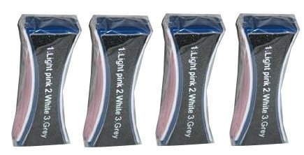 4x Swisa Beauty 4 Way Curevd Nail Buffer for Shiny Nails