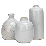 Ceramic Vase Rustic Home Decor - Modern Farmhouse Decorative Flower Vases for Living Room Entryway B