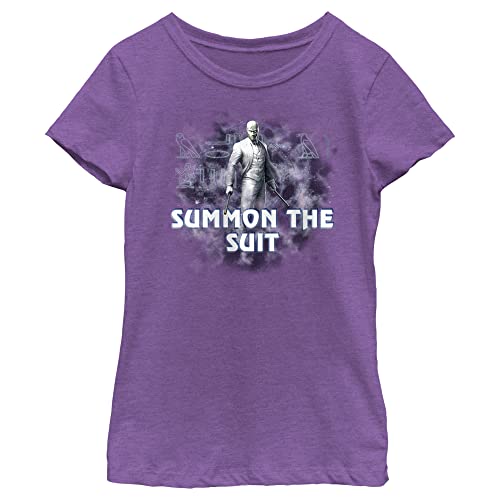 T-shirt Marvel Girls violet pour l'école et les loisirs en taille M Summon The Suit