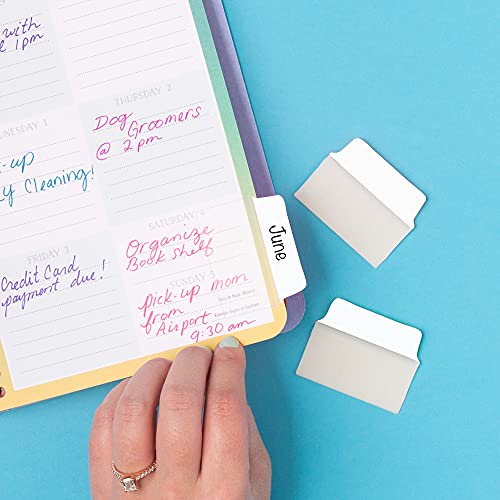 Image of Avery Ultra Tabs, 2 inch x 1.5 inch Repositionable, White, 24 Tabs | For Marking Pages in Books and Planners, Clear Film Body, Two-Side Writable, Repositionable Smudge-Resistant Tabs