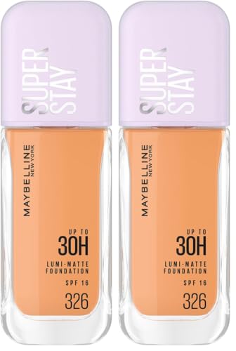 Image of Maybelline New York Super Stay Lumi Matte Liquid Foundation, 326 (Pack of 2)
