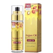 Voltafas Moroccan Organic Argan Oil Hair Treatment with Macadamia Seed Oil, Smoothing and Elasticizing Formula, Lightweight Non-Greasy Serum for Silky Hair, 2.37 fl oz