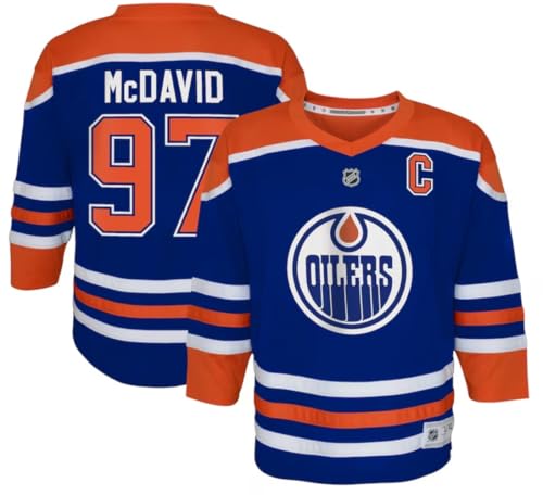 Youth Connor McDavid Edmonton Oilers Blue Replica Hockey Jersey (US Alpha Small Medium Regular Blue)