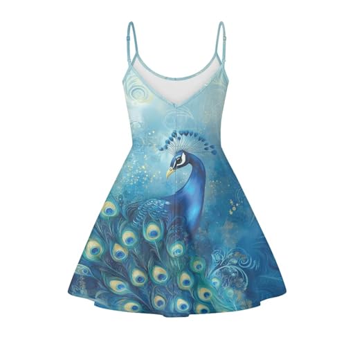 Image of Biyejit Women Casual Loose Dress Strap Long Summer Beach Swing Dress