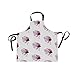 LORONA Flamingo Flamenco Sommermuster Schürze Unisex Küche Verstellbare Latzschürze mit 2 Taschen zum Kochen Backen Gartenarbeit für Frauen Männer Chef