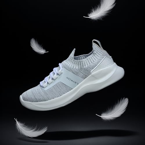 Image of Neeman's Fuse Knit Sneakers for Men & Women | Breathable Knit Upper, Supportive Heel Counter & Lightweight Cushioned EVA Sole | Everyday Walking, Travel & Casual Comfort Shoes