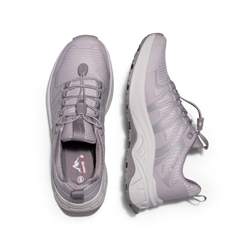 Image of NORTIV 8 Women's Quick Laces Hiking Shoes Lightweight Walking Outdoors Trekking Trails Camping Casual Sneakers
