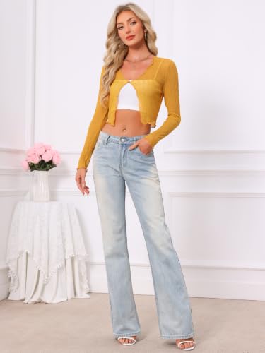 Image of Allegra K Women Sheer Shrug Mesh Textured Bolero Shrugs for Evening