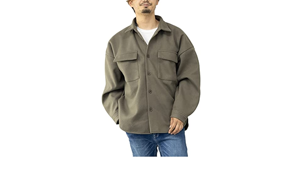 Amazon | [ナイラス] CPOジャケット メンズ フェイクウール ビッグ