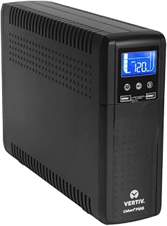 Vertiv Liebert PSA5 UPS - 1000VA/600W 120V Line Interactive AVR Tower UPS, 10 outlets, 2 USB Charging Ports, Battery Backup w/Surge Protection, 3 Year Warranty, Energy Star Certified (PSA5-1000MT120)