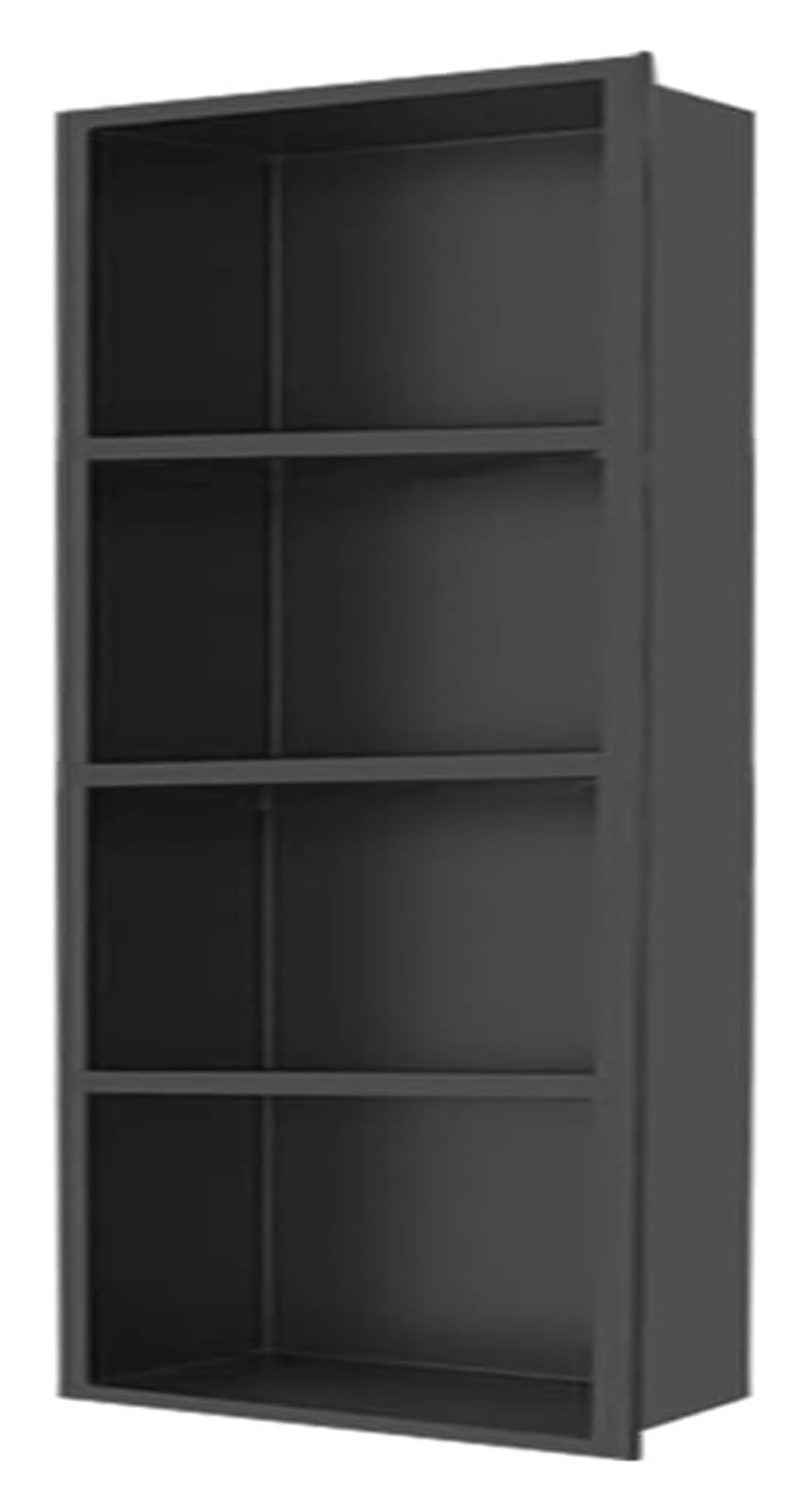 QUSYZD Stainless Steel Shower Niche, One-Piece Recessed Organizer Shelf for Bathroom Storage/Shampoo/Toiletries, Waterproof Insert Shower Rack,Black,70x28x12.5cm,Black-120x28x12.5cm