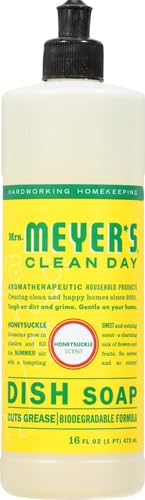 Image of Mrs. MEYER'S CLEAN DAY Liquid Dish Soap, Honeysuckle, 16 fl. oz (Pack of 2)