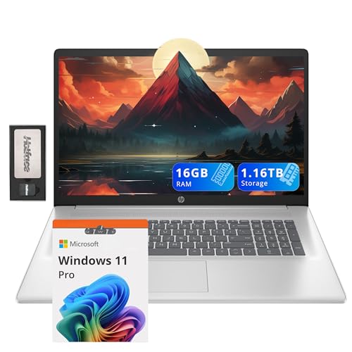 HP 17.3インチ FHD IPS ビジネスノートパソコン AMD Ryzen 5 7430U 16GB RAM、1.16TBストレージ (1TB SSD+160GBドッキングステーションセット)、AMD Radeon Graphics、NumPad、ウ