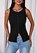 PRETTYGARDEN Women's Ribbed Tank Tops Summer 2025 Open Front Button Down Sleeveless Shirts Going Out Spring Fashion Vest Tops(Black,Small)