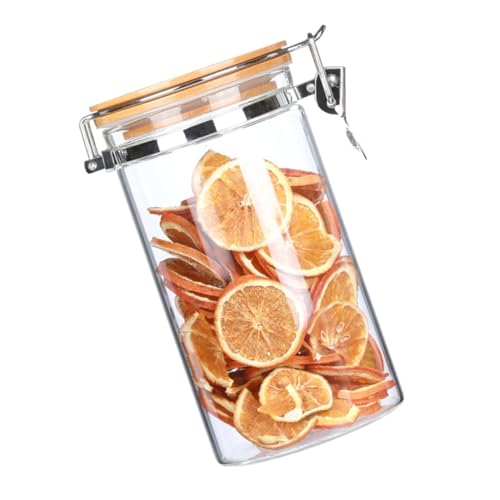 VALICLUD Frasco De Vidrio Sellado Para Almacenamiento De Alimentos Recipientes Herméticos De Vidrio Con Tapa Para Té Azúcar Sal y Otros Ingredientes Capacidad De Material Diseño Seguro Con