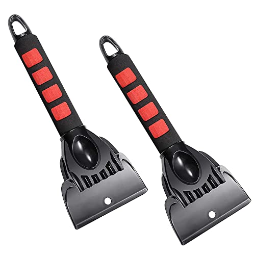 Friendship 2 Packs Car Ice Scraper for Car Windscreen, Ergonomic & Non Scratches Ice Scraper Strong Deicer Scrappers for Car SUV Truck Windows Squeegee