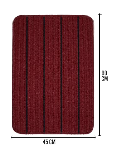 Image of SARAL Home Multiuse Combo Pack of 2Pc | Polyester Door Mat 45x60 & Runner Floor Mat 43x120| Anti-Skid | Quick Drying | Soft Water Absorbent | Home, Bathroom, Kitchen, Bedroom | Modern Design