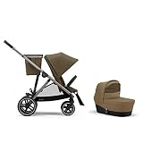 Cybex Gazelle S Stroller & Gazelle S Cot Bundle Combo, Modular Double Stroller, Infant and Toddler,