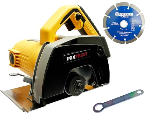 Image of Inditrust 1400W Marble Cutter Machine | 12000 RPM High Speed | Copper Armature Motor | with 1pc Diamond Saw Blade | Adjustable Cutting Depth | 6-Months Warranty