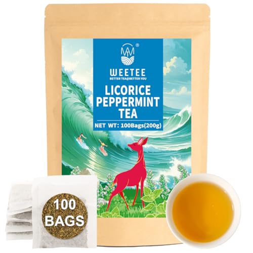 Bags 100 Counts, Made 100% Natural & Pure Peppermint & Licor