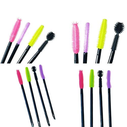 20pcs Disposable Silicone Mascara Wands Curling Lengthening Effect Eyelash Wands