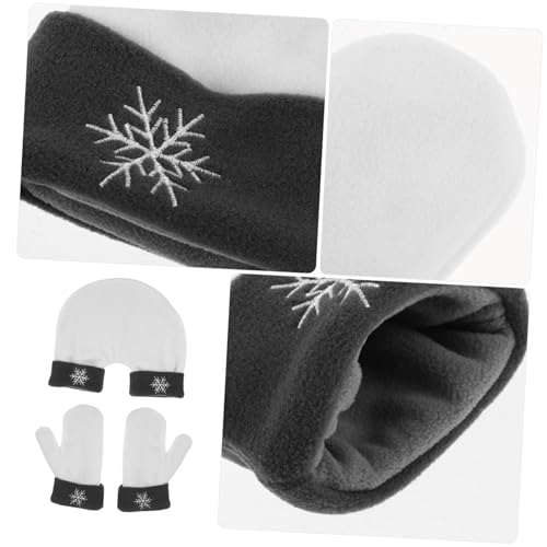 Guantes de invierno con mitones románticos acolchados y forro interior 3