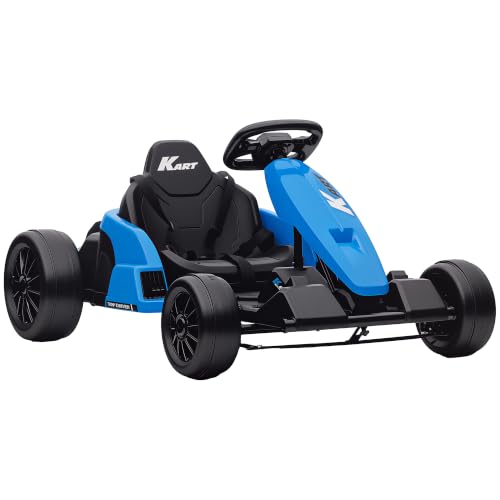 AIYAPLAY 24 V Elektro Go-Kart für Kinder mit Drift-Funktion 6-12 Jahre Blau