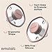 Emulait Baby Pacifier 2-Pack – Soft Silicone Newborn Pacifiers for Breastfed Babies, Orthodontic Shape, 0–6 Months, Rose