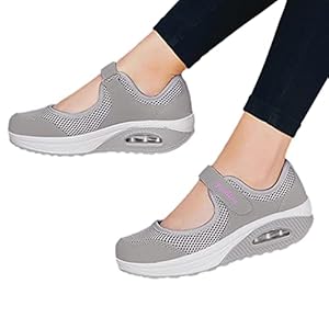 Orthopedische sneakers | Ademende instappers voor dames met licht luchtkussen orthopedische sneakers,Luchtkussenschoenen Dames elastische geweven wandelschoenen Instapsneakers Lidcom