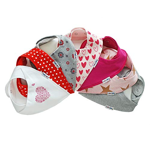 Lovjoy Bavaglino cotone 100% - Confezione da 7 Disegni Bambino (Design 03)