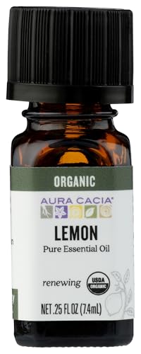 Aceite Esencial Orgánico de Limón Aura Cacia 0.25 oz miniatura 1